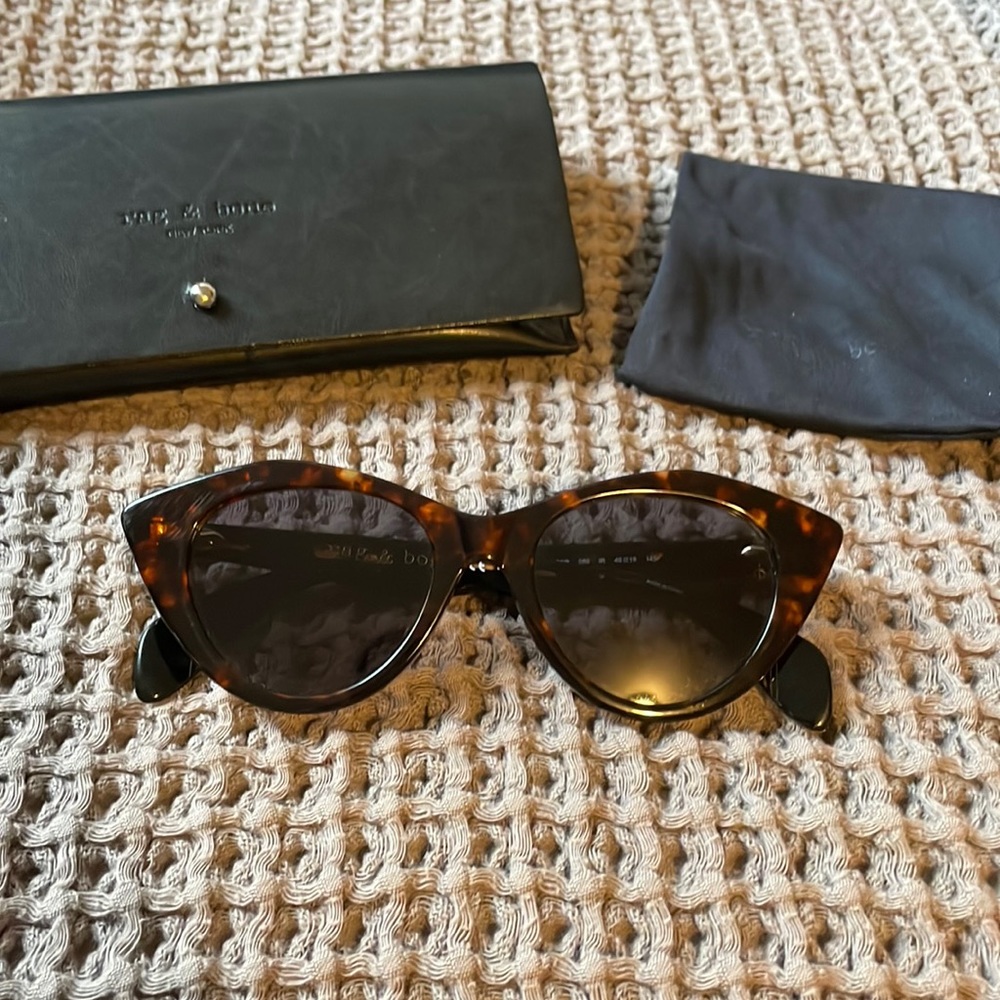 Rag & Bone Cat Eye/Butterfly Sunglasses, Tortoise Shell